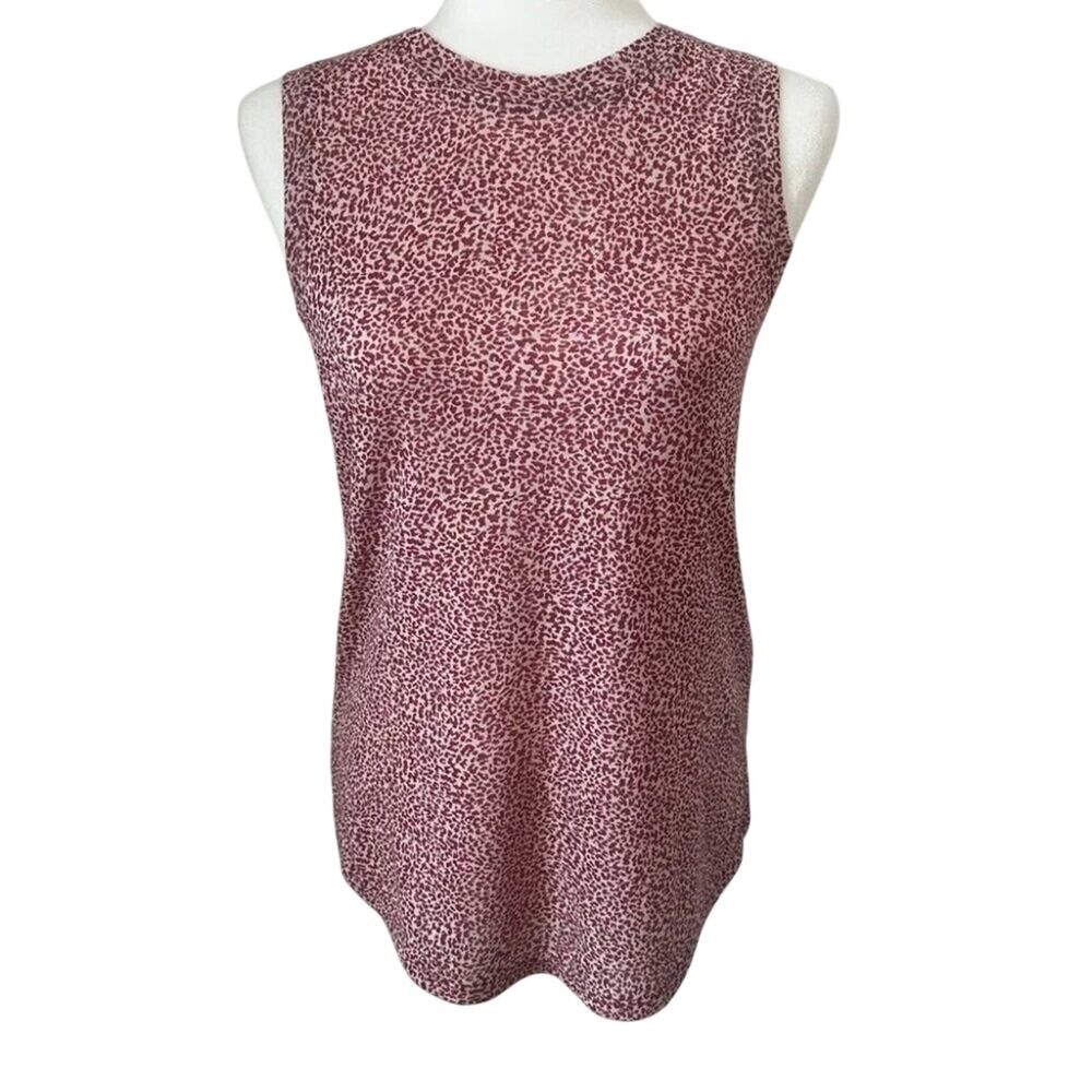 Athleta Breezy Tank in Micro Cheetah Print
